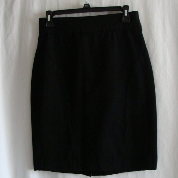 BANANA REPUBLIC Black Stretch Knit STRAIGHT Skirt Sz 2 - Picture 1 of 7